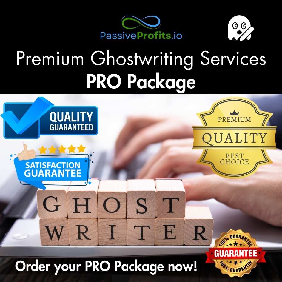 Premium ghostwriting services PRO package info-graphic.