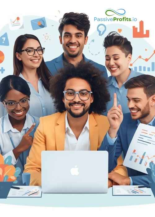 An AI generated image of a diverse group of entrepreneurs brainstorming business ideas.
